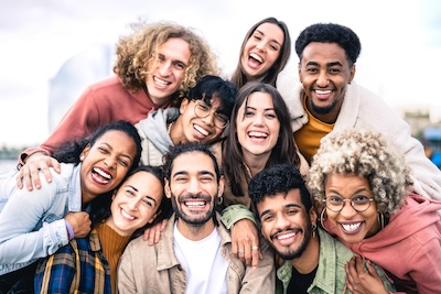 group of smiling faces